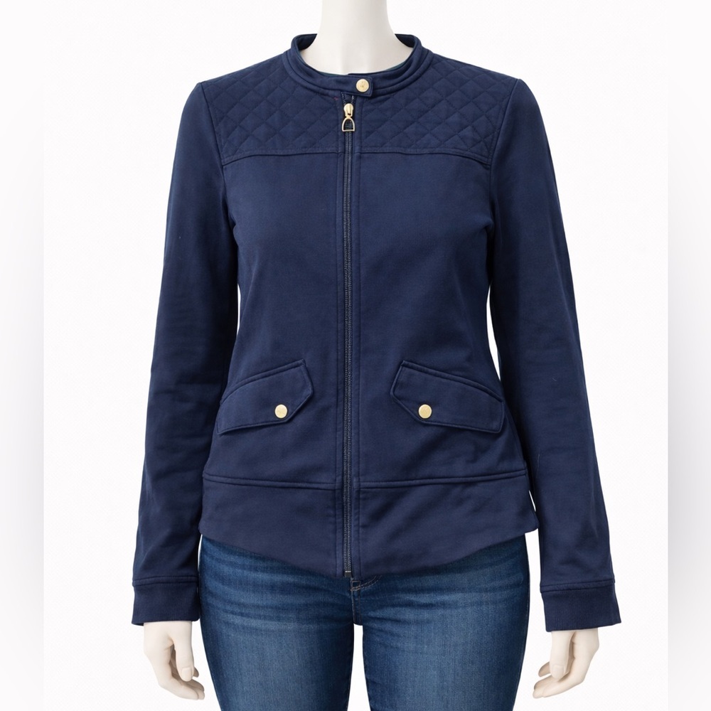 Ralph Lauren Dark Blue Quilted Bomber Jacket